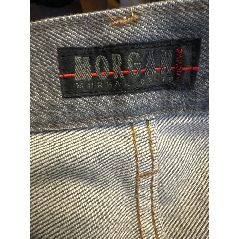 Morgan de Toi Homme Y2K Buckle Strap Jeans Gray Denim Pants small - Picture 11 of 14